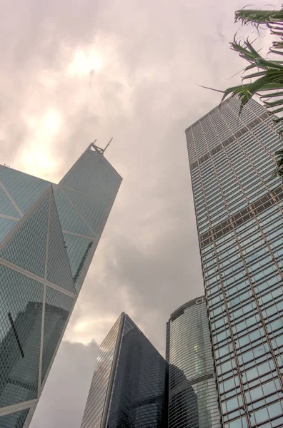 Hong Kong January 2019 Historical Center Skyline Cloudy Weather — Stockfoto