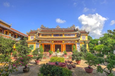 Hoi An, Vietnam - November 2018 : Historical center in autumn