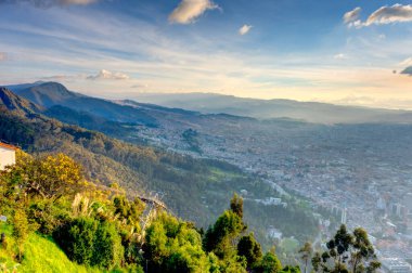 Bogota, Colombia - April 2019 : Cityscape in cloudy weather