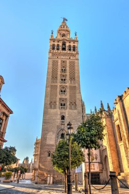 Sevilla, Spain - January 2019 : Historical center in sunny weather
