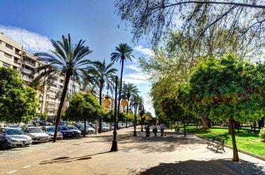 CORDOBA, SPAIN - April 2017: Historical center in springtime, HDR image