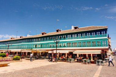 ALMAGRO, SPAIN - JUNE 2019: Historical center in sunny weather