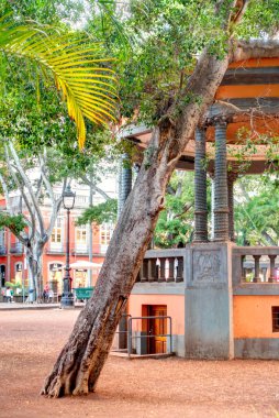 Santa Cruz de la Palma, Spain - March 2020 : Historical center in cloudy weather