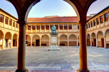 OVIEDO, SPAIN - JULY 2018 : Historical center in sunny weather