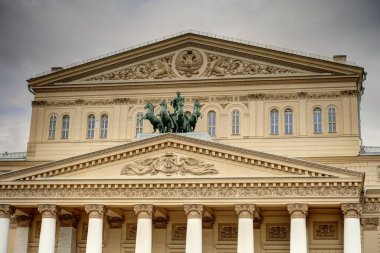 MOSCOW, RUSSIA - AUGUST 2018: Historical center in cloudy weather