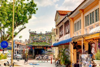 Penang, Malaysia - March 2019 : Historical center in springtime
