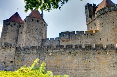 FOIX, FRANCE - AUGUST 2019: Historical center in summertime, HDR image