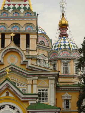 ALMATY, KAZAKHSTAN - APRIL 2016 : City center in springtime