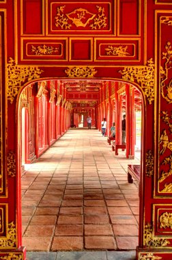 Hue, Vietnam - November 2020 : Interior of the ancient Citadel