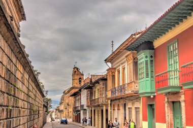 Bogota, Colombia - April 2019 : Historical center in cloudy weather