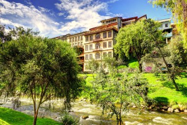 CUENCA, ECUADOR - April 2018: Historical landmarks view, HDR image