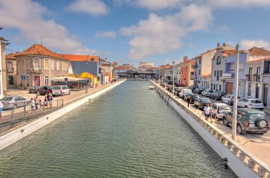 Aveiro, Portugal - July 2019 : Costa Nova Beach in summertime