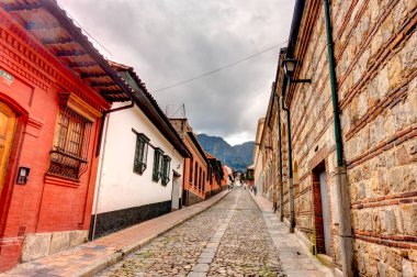 Bogota, Colombia - April 2019 : Historical center in cloudy weather