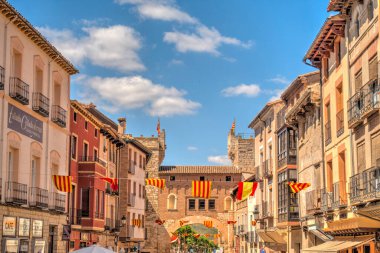 Teruel, Spain - June 2019 : Historical center in sunny weather