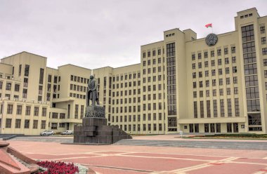 MINSK, BELARUS - SEPTEMBER 2017: City center in summertime