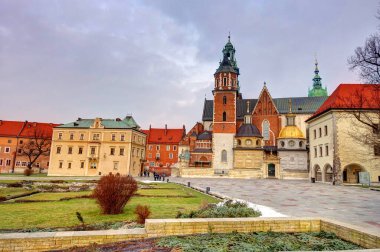 Krakow, Poland - August 2021 : Old Town in cloudy weather             