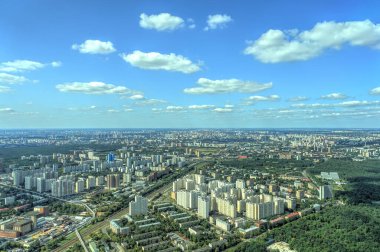 Moscow cityscape from above