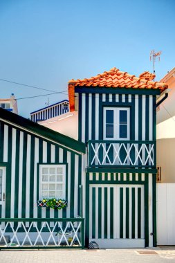 Aveiro, Portugal - July 2019 : Costa Nova Beach in summertime