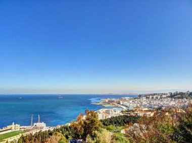 Algiers, Algeria - March 2020 : Colonial architecture in sunny weather, HDR Image
