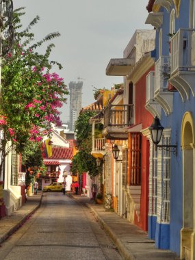 CARTAGENA, COLOMBIA - JUNE 2015 : City center in sunny weather