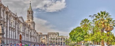 AREQUIPA, PERU - APRIL 2018 : Historical center in Arequipa