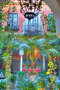 Sevilla, Spain - January 2019 : Historical center in sunny weather