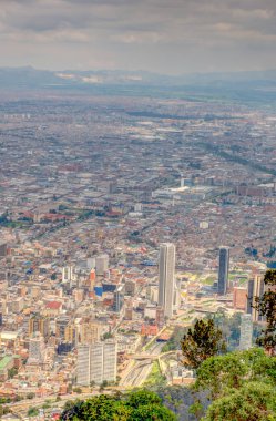 Bogota, Colombia - April 2019 : Cityscape in cloudy weather