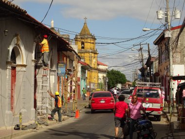 LEON, NICARAGUA - January 2016: Historical center view, HDR Image