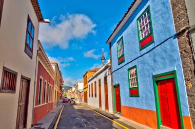 Santa Cruz de la Palma, Spain - March 2020 : Historical center in cloudy weather