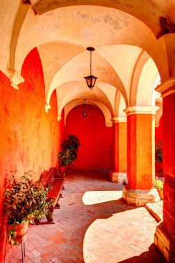 AREQUIPA, PERU - APRIL 2018 : Historical center in Arequipa