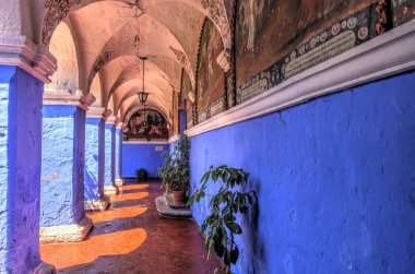 AREQUIPA, PERU - APRIL 2018 : Historical center in Arequipa