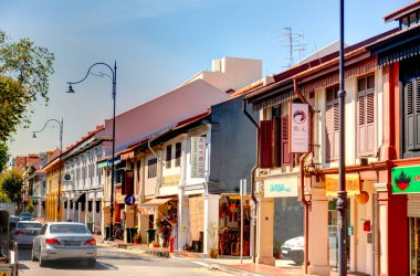 Singapore - March 2019 : Historical buildings in Joo Chiat Road