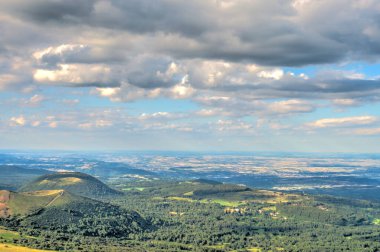 beautiful landscape in  Auvergne, historical region of France