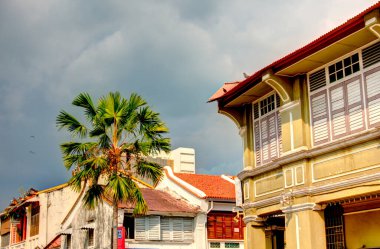 Penang, Malaysia - March 2019 : Historical center in springtime
