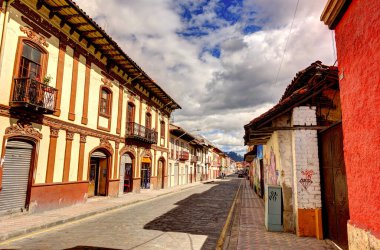 CUENCA, ECUADOR - April 2018: Historical landmarks view, HDR image