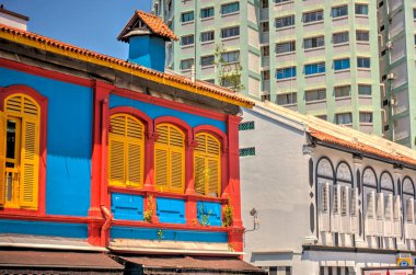 Singapore - March 2019 : Historical buildings in Joo Chiat Road