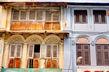 Penang, Malaysia - March 2019 : Historical center in springtime