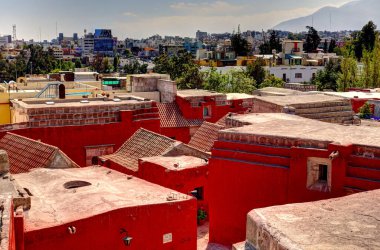 AREQUIPA, PERU - APRIL 2018 : Historical center in Arequipa