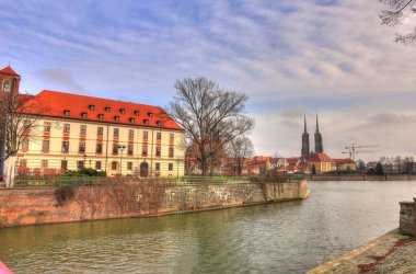 Wroclaw, Poland - August 2021 : Historical center in summertime