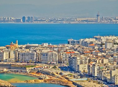 Algiers, Algeria - March 2020 : Colonial architecture in sunny weather, HDR Image