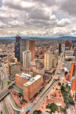 Bogota, Colombia - April 2019 : Cityscape in cloudy weather