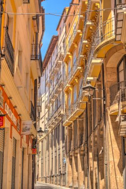Teruel, Spain - June 2019 : Historical center in sunny weather