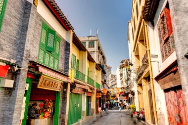 architecture details in Macau city center, HDR Image