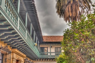 Bogota, Colombia - April 2019 : Historical center in cloudy weather