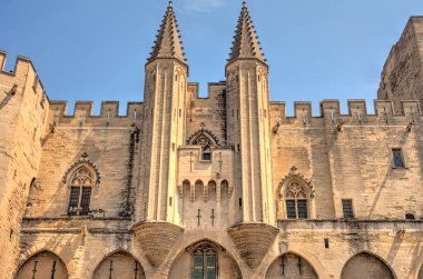 NIMES, FRANCE - AUGUST 2019: Historical landmarks in summertime, HDR image