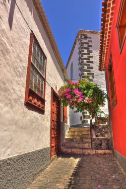 Santa Cruz de la Palma, Spain - March 2020 : Historical center in cloudy weather