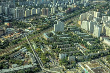 Moscow cityscape from above