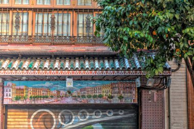 Sevilla, Spain - January 2019 : Historical center in sunny weather