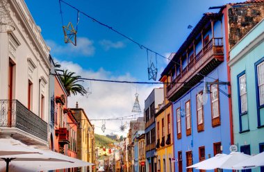 Santa Cruz de la Palma, Spain - March 2020 : Historical center in cloudy weather