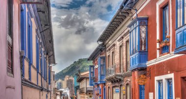 Bogota, Colombia - April 2019 : Historical center in cloudy weather